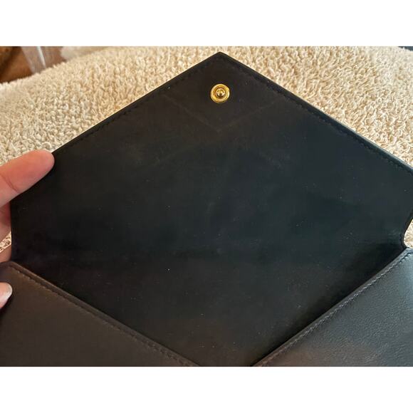 Khaite Envelope Clutch in Black Calfskin Leather Bag Made in Italy Authentic - Picture 4 of 9